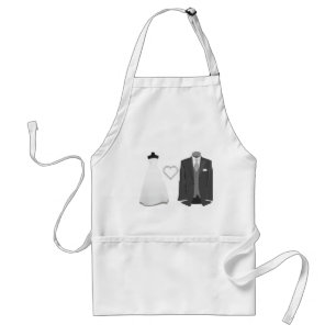 Bride & Groom Wedding Apron Standaard Schort