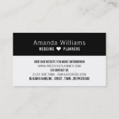 Bride & Groom, Wedding Event Planner Visitekaartje (Achterkant)