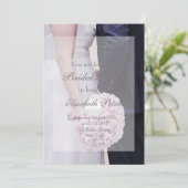 Bride & Groom Wedding Kaart (Staand voorkant)