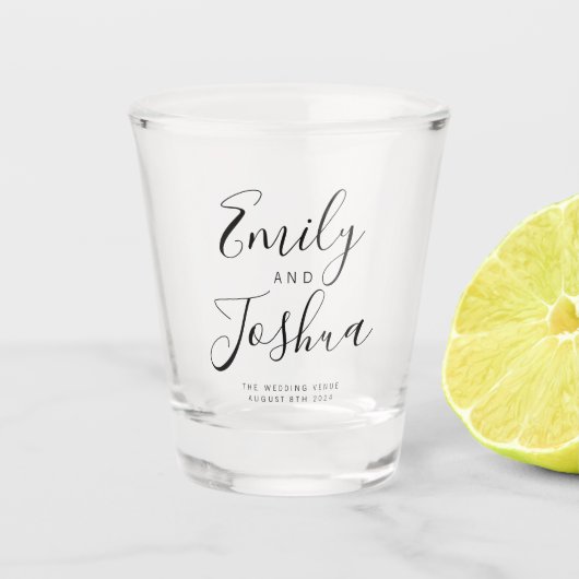Bride & Groom Wedding Party Shot glass Shot Glas (Voorkant)