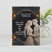 Bride & Groom Wedding Personalised Kaart (Staand voorkant)