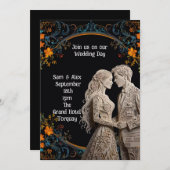 Bride & Groom Wedding Personalised Kaart (Voorkant / Achterkant)