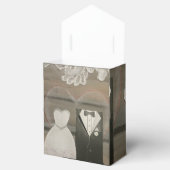 Bride & Groom Wedding Tent Favor Box Bedankdoosjes (Geopend)