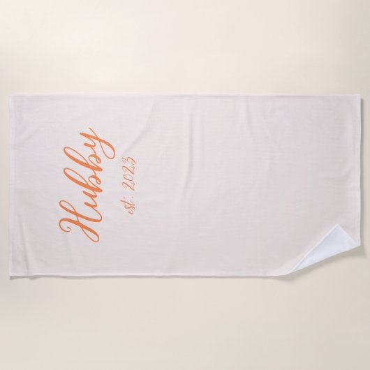 Bride Honeymoon Persoonlijke Matching Hubby Wifey Strandlaken (Voorkant)