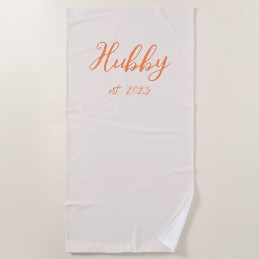 Bride Honeymoon Persoonlijke Matching Hubby Wifey Strandlaken (Voorkant)