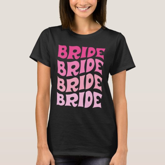 Bride I Do Crew Retro Bachelorette Party Bride Bri T-shirt (Voorkant)