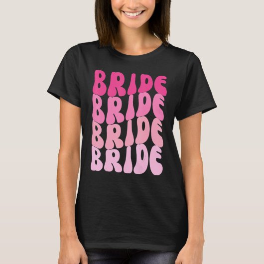 Bride I Do Crew Retro Bachelorette Party Bride Bri T-shirt (Voorkant)