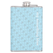 Bride "Iets Blue"-fles Heupfles (Achterkant)