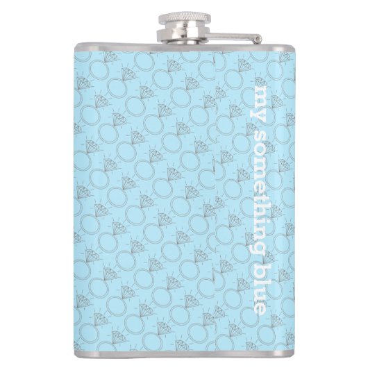 Bride "Iets Blue"-fles Heupfles (Achterkant)