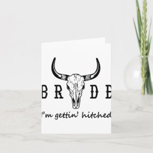 Bride Ik krijg Hitched Westerne Cowgirl Bachelor Kaart