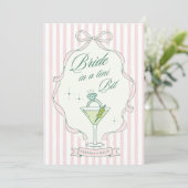 Bride in a Tini Bit Bachelorette Invitation Pink (Debout devant)