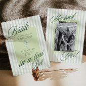Bride in a Tini Bit Bachelorette Party Invitation