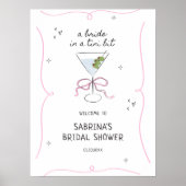 Bride in a Tini Bit Vrijgezellenfeest Welkom Poster (Voorkant)