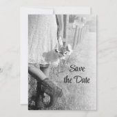 Bride in Cowboy Boots en Sunflower Save the Date Kaart (Voorkant)