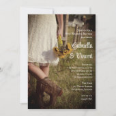 Bride in Cowboy Boots Ranch Post Wedding Brunch Kaart (Voorkant)