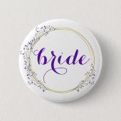 Bride in Floral Border Button (Voorkant)