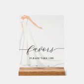 Bride in Gown Bridal Shower Favors (Recto)