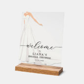 Bride in Gown Bridal Shower Welcome (Angle)