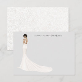 Bride in Gown Vrijgezellenfeest Bedankkaart