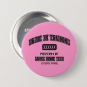 Bride in opleiding Button (roze) (Voorkant /achterkant)