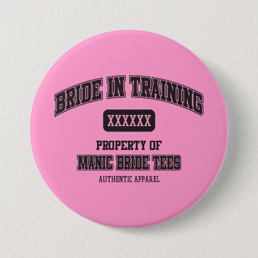 Bride in opleiding Button (roze) (Voorkant)