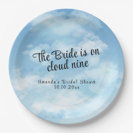 Bride Is On Cloud Nine Bridal Shower Papieren Bordje