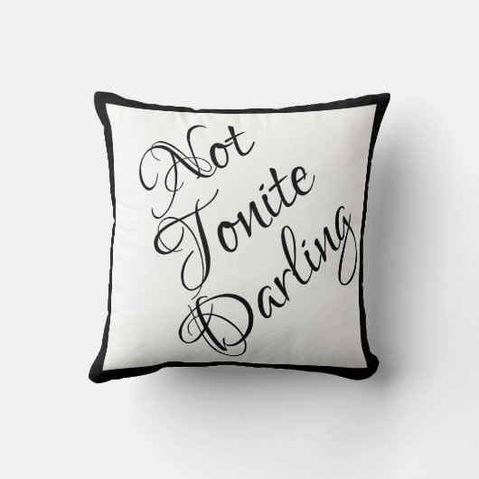 Bride ja Darling Black White Script Chic Wedding Kussen (Achterkant)