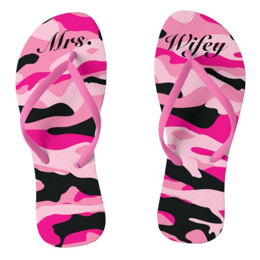 Bride Jane GI Militaire Camouflage Pink Partij Teenslippers (Voetbed)