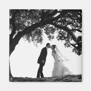 Bride Kiss onder Oak Magnet Magneet