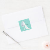 BRIDE komt hier uit de Bride Bridal party Vierkante Sticker (Envelop)