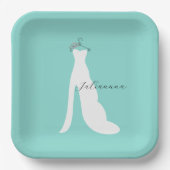 BRIDE komt hier uit de Bride Party Personalized Papieren Bordje (Voorkant)