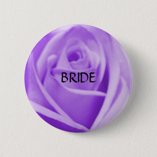 BRIDE - lavender roos knop Ronde Button 5,7 Cm (Voorkant)