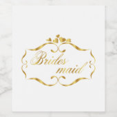 Bride Maids wijnfles Wijn Etiket (Enkel label)