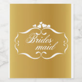 Bride Maids wijnfles Wijn Etiket (Enkel label)