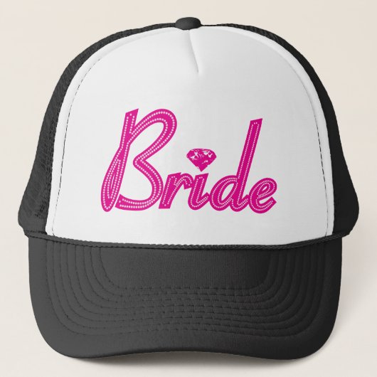 Bride met Bling - Roze Trucker Pet (Voorkant)