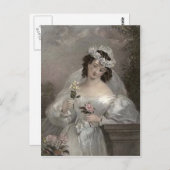 Bride met Bloemen Briefkaart (Voorkant / Achterkant)