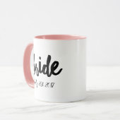 Bride met de Datum van de Aangepaste Weddenschap Mok (Voorkant links)