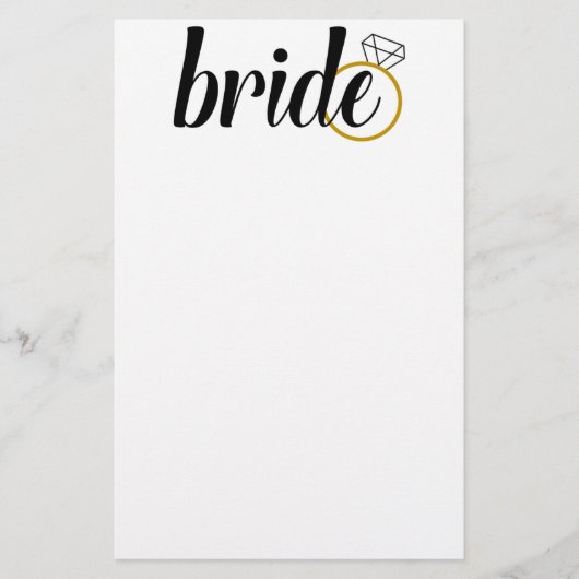 Bride met Ring Briefpapier (Voorkant)