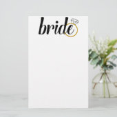 Bride met Ring Briefpapier (Staand voorkant)