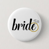 Bride met Ring Ronde Button 5,7 Cm (Voorkant)