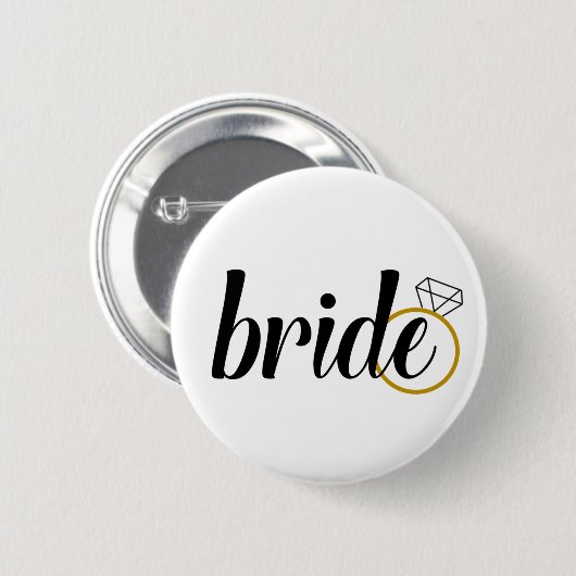 Bride met Ring Ronde Button 5,7 Cm (Voorkant /achterkant)