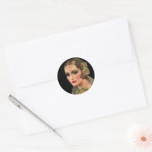  bride met Rozen Ronde Sticker (Envelop)