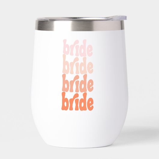 Bride mignonne rétro orange, personnalisée (Gauche)