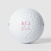 Bride Monogram Initialen Keepsake Golfballen (Voorkant)
