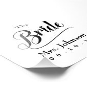 Bride Mrs Wedding Date Foto Afdruk (Hoek)