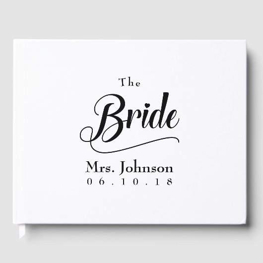 Bride Mrs Wedding Date Gastenboek (Voorkant)
