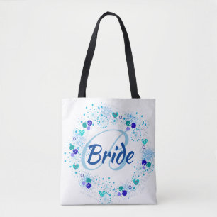 Bride My Iets Blue Monogram Modern Draagtas