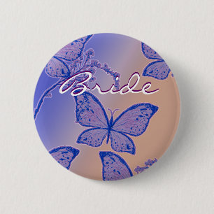 Bride name knoop - klantgerichte trouwbadges ronde button 5,7 cm