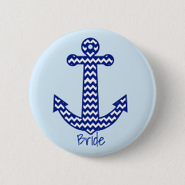 Bride Nautical Bachelorette Pin Ronde Button 5,7 Cm