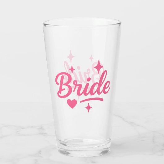 Bride Neon Pink Glas (Achterkant)